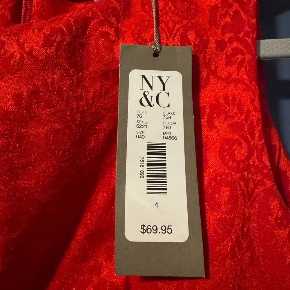 New York & Company Red Midi Dress